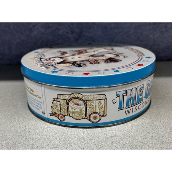 1986 The Great Milwaukee Circus Parade Commemorative Tin Carousel Frosted Animal - Picture 6 of 10